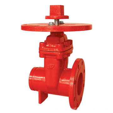 UL / FM 200psi Nrs Tipo Flangeado Grooved Gate Valve